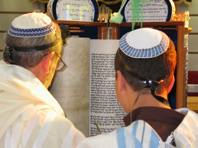 Phylacteries, Mezuzah, and Torah Scroll