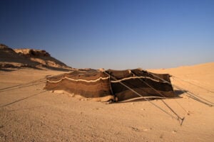 Bedouin tent in the Syrian desert