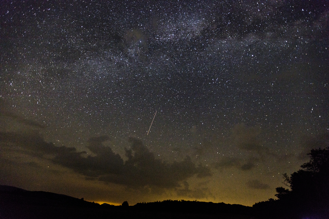 Starry night sky over Big Meadows, Shenandoah National Park