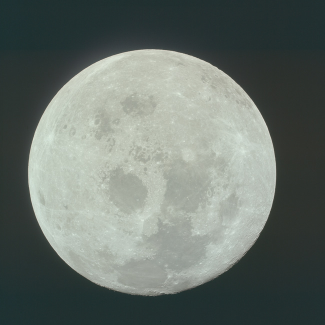 The near-full Moon, photographed from Apollo 11
